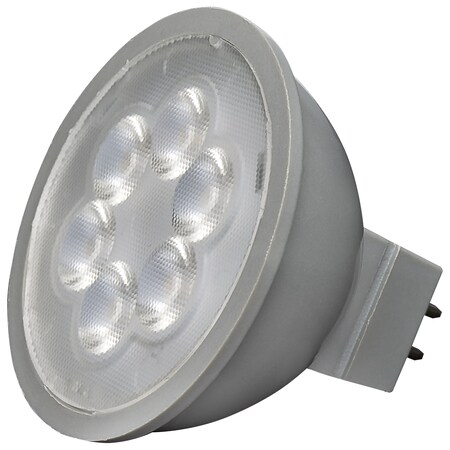 Satco 4.5 Watt MR16 LED - Silver Finish - 2700K - GU5.3 Base - 360 Lumens - 12 Volt - Hologen S11391